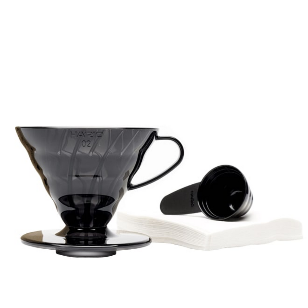 Hario V60 Black Coffee Dripper, Filters + Scoop - Tempo Coffee